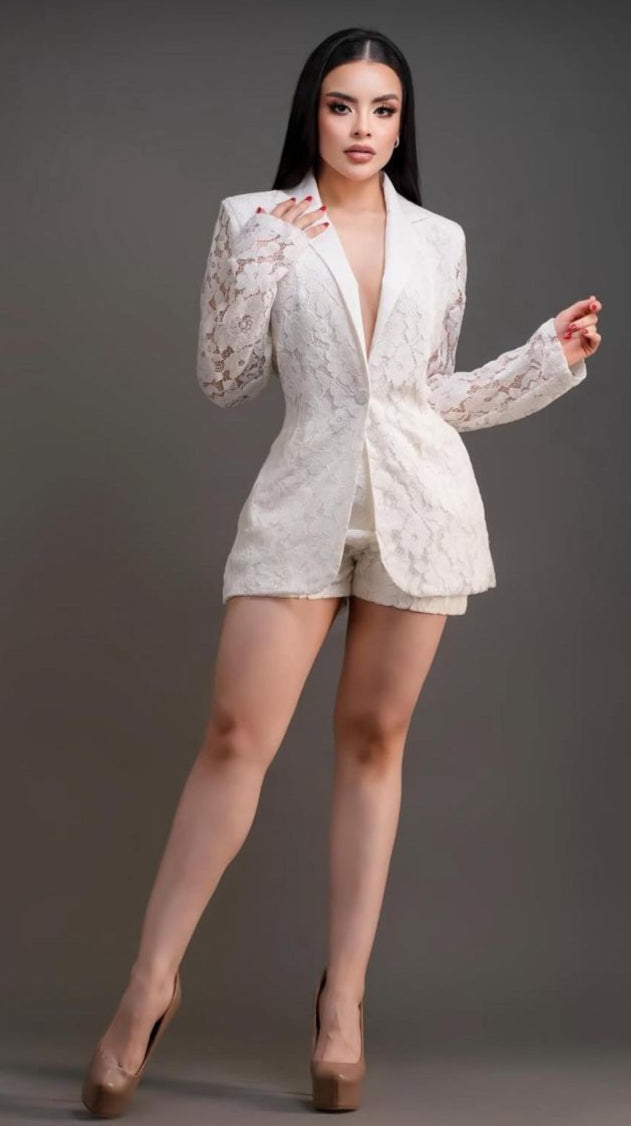 Set de Saco/Short de encaje