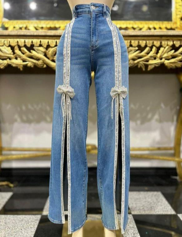 Pantalón de mezclilla abertura al frente