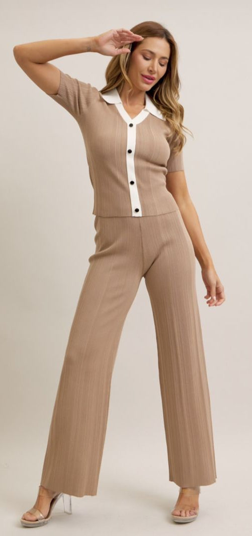 Set de estambre blusa/ pantaón