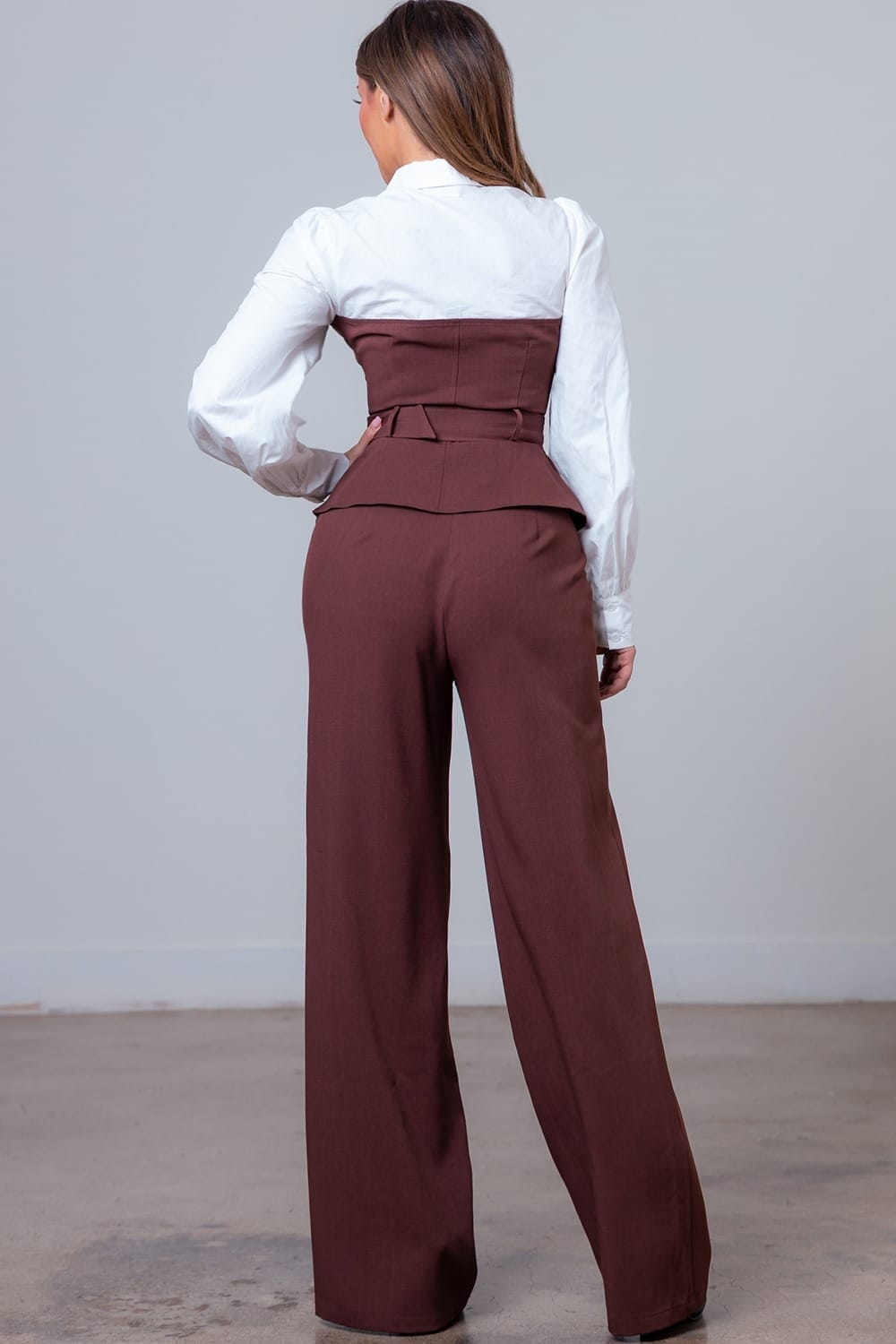 Set blusa/chaleco/ pantalón