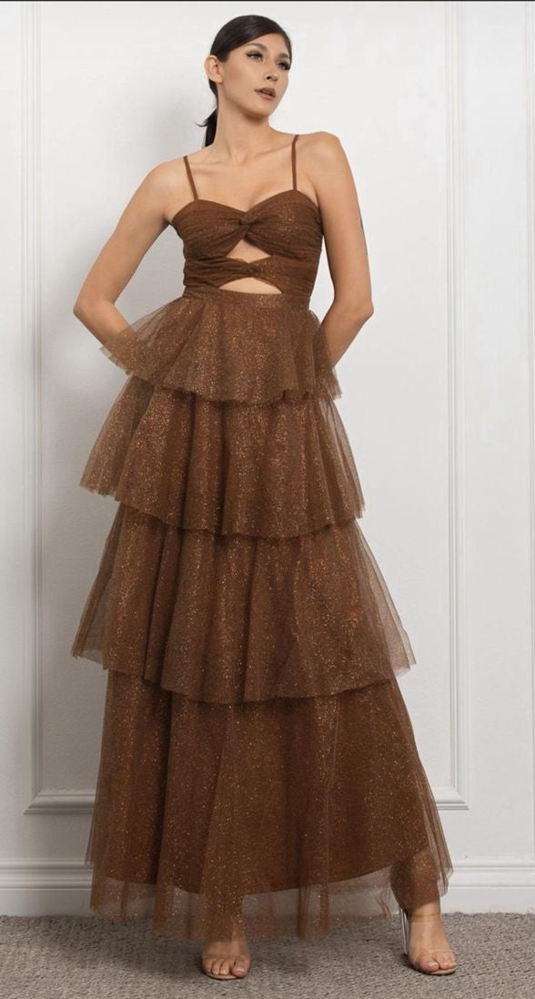 Vestido olanes con glitter