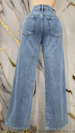 Pantalón de mezclilla perlas