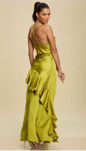 Vestido maxi tirante cruzado/espalda