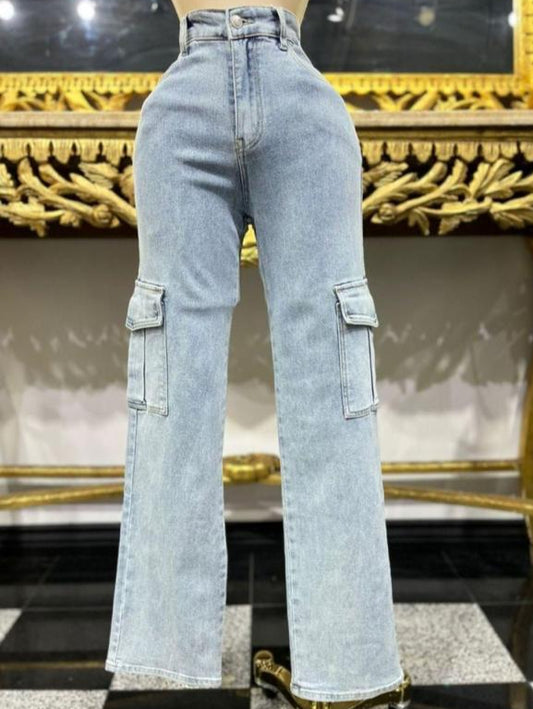 Pantalón mezclilla cargo