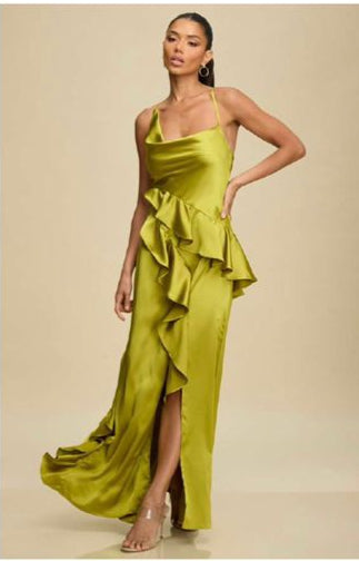 Vestido maxi tirante cruzado/espalda