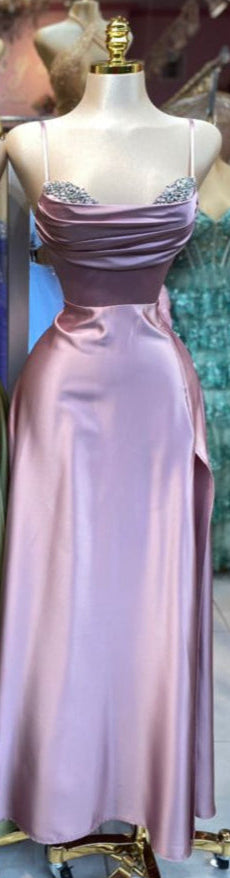 Vestido maxi piedras escote