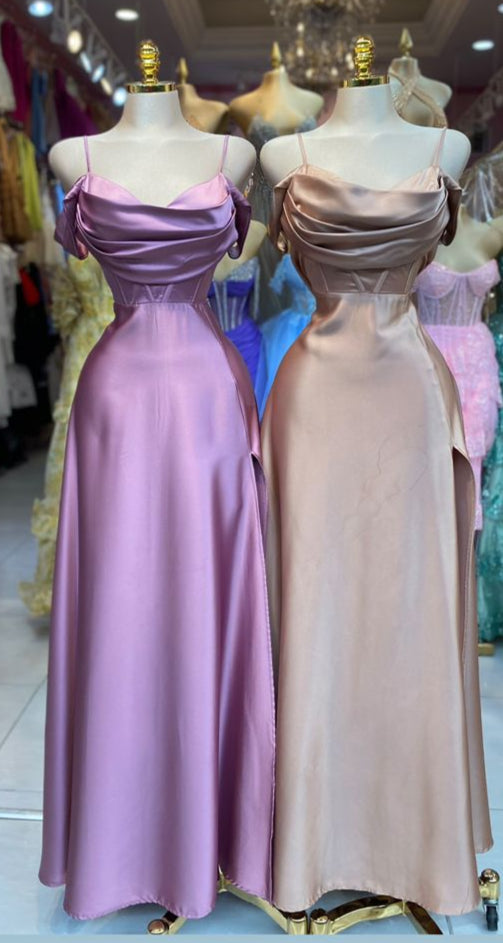 Vestido maxi corset satin