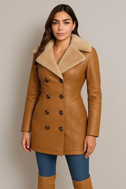 Chamarra piel/borrega