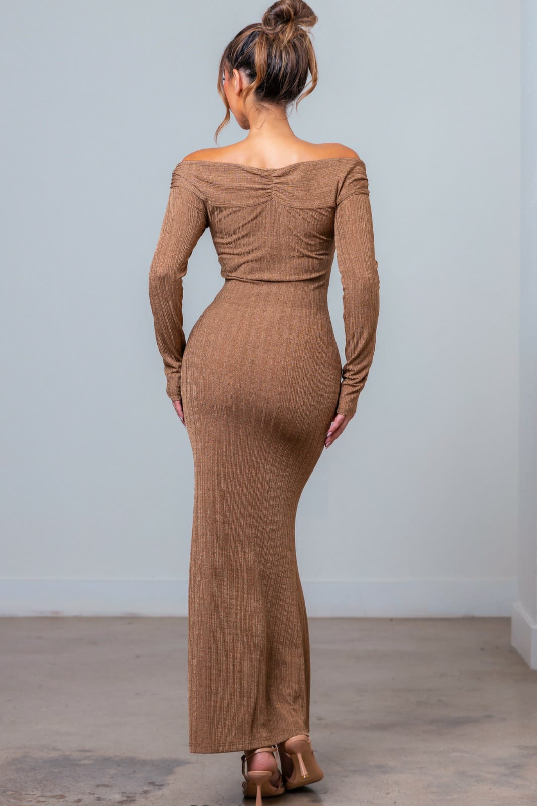 Vestido largo hombros descubiertos