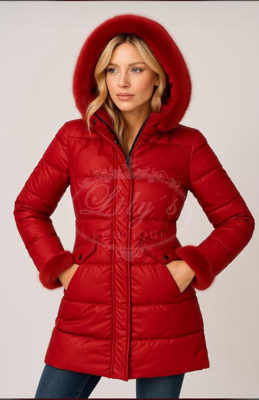 Chamarra borde peluche