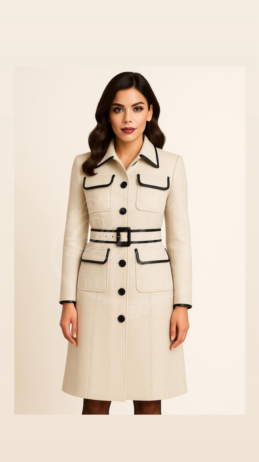 Saco solapa borde negro